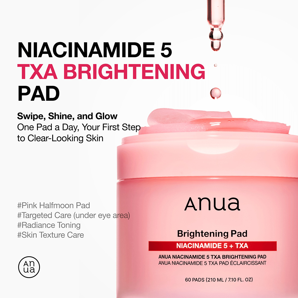 ANUA Niacinamide 5 TXA Brightening Pad Dischete Tonice - hidratare si luminozitate, 60 buc