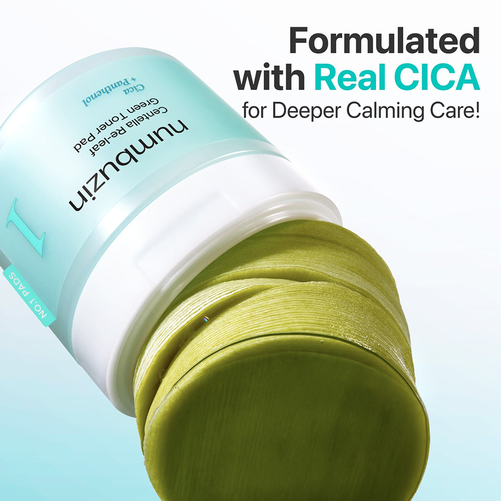 Numbuzin Centella Re-leaf Dischete Tonice Calmante 70 buc - Hidratare si Calmare Ten Acneic, 150 ml