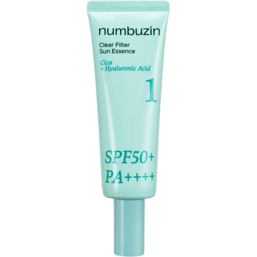 NUMBUZIN No.1 Clear Filter Sun Essence - crema de fata formulata cu Niacinamida si Centella Asiatica, care contribuie la protectia UV SPF50+ PA++++ si la mentinerea confortului cutanat - 50 ml