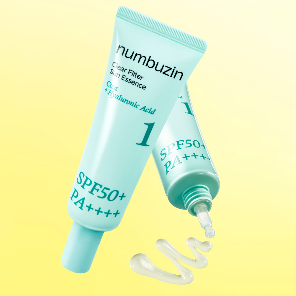 NUMBUZIN No.1 Clear Filter Sun Essence - crema de fata formulata cu Niacinamida si Centella Asiatica, care contribuie la protectia UV SPF50+ PA++++ si la mentinerea confortului cutanat - 50 ml
