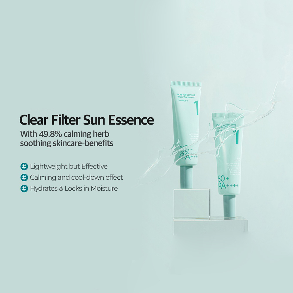 Numbuzin No.1 Clear Filter Sun Essence – Cremă Solară cu SPF50+ PA++++, 50 ml, Textură Lejeră, Protecție și Hidratare