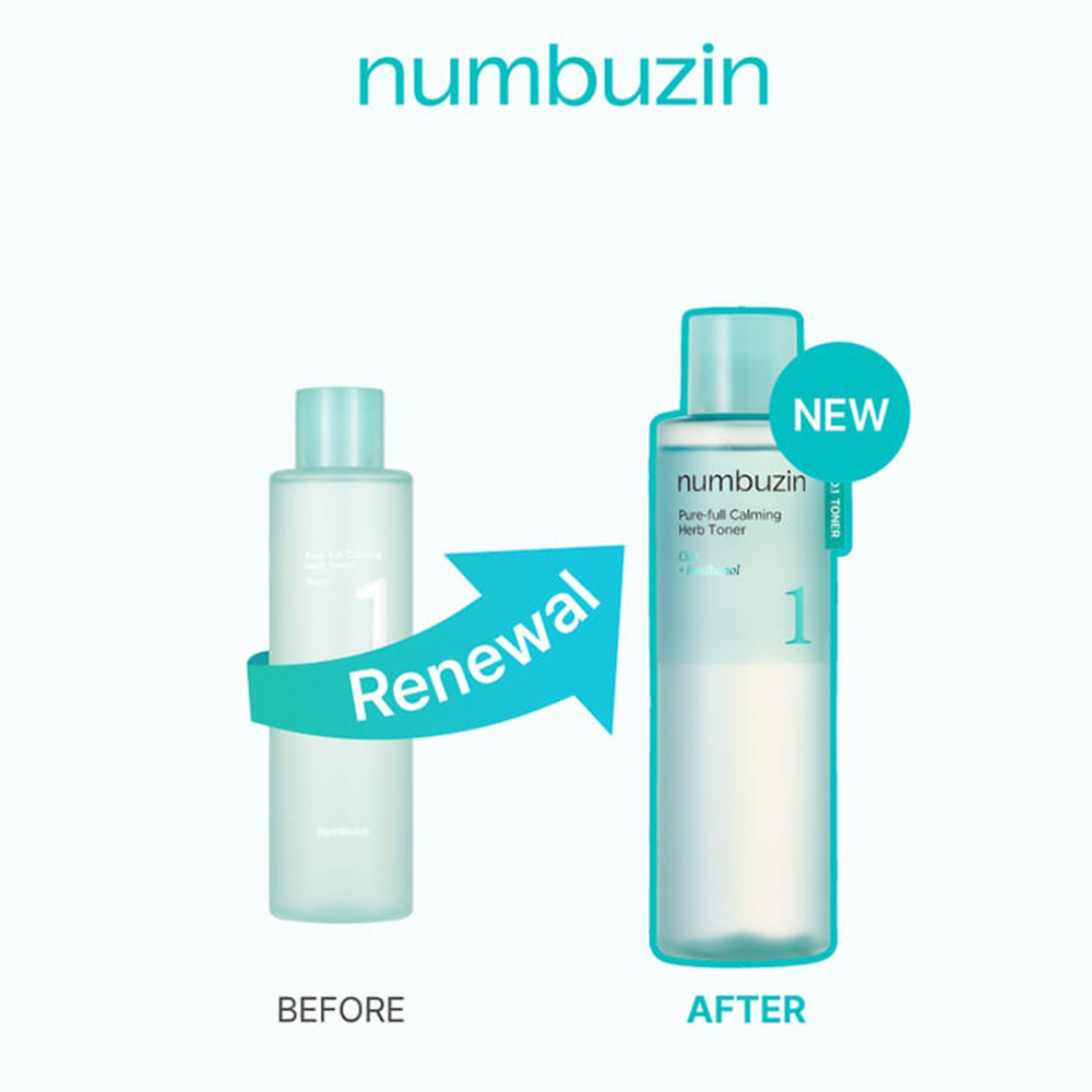 NUMBUZIN No.1 Pure-Full Toner Toner calmant pentru fata 300 ml - Calmare si hidratare ten sensibil, anti-roseata, 300 ml