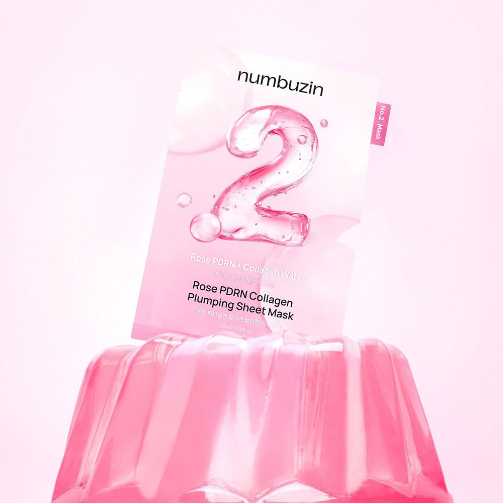 No.2 Rose PDRN Collagen Plumping Sheet Mask Masca de fata 33 ml