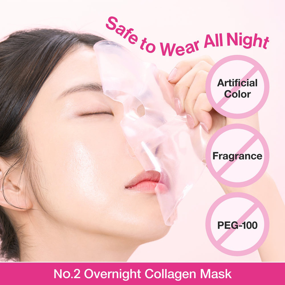 No.2 Rose PDRN Overnight Collagen Hydrogel Mask Masca de fata 37 gr