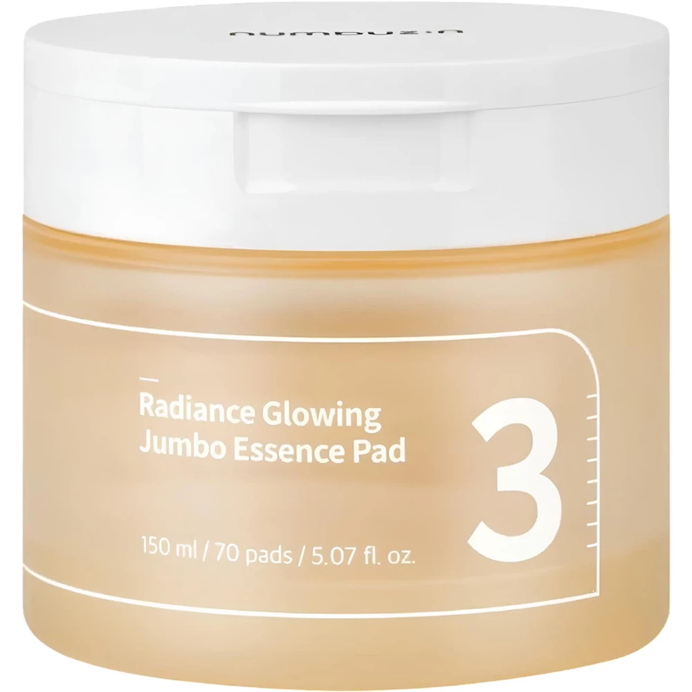 Numbuzin No.3 Radiance Glowing Dischete Tonice Jumbo - Luminozitate si Hidratare Intensa, 70 buc
