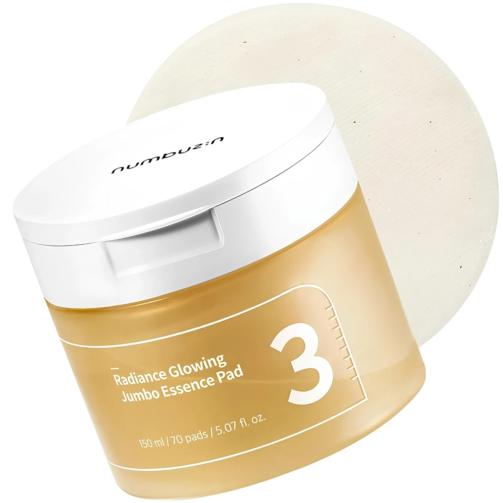 Numbuzin No.3 Radiance Glowing Dischete Tonice Jumbo - Luminozitate si Hidratare Intensa, 70 buc