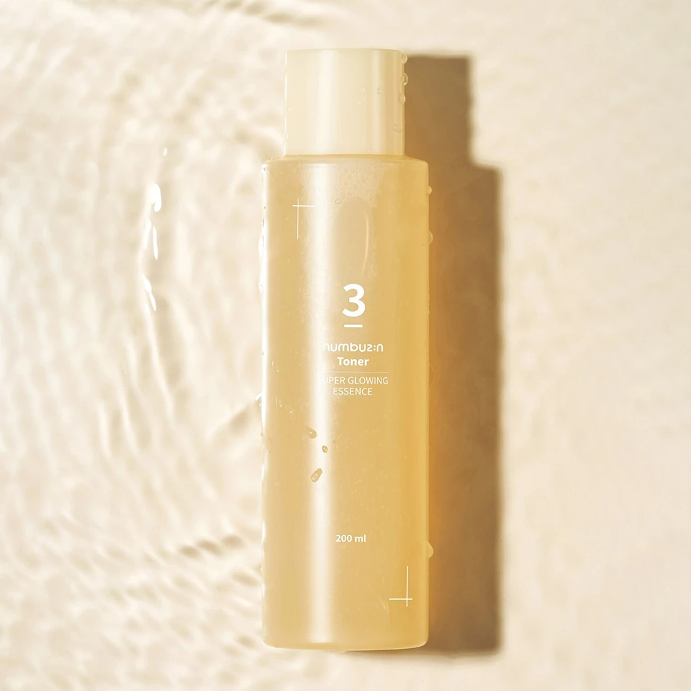 NUMBUZIN No.3 Super Glowing Essence Toner Toner facial iluminator - Hidratare intensa si stralucire, 200 ml