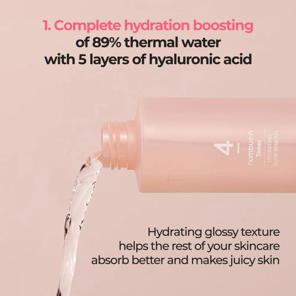 NUMBUZIN No.4 Hydrating Glow Toner mineral hidratant - Hidratare intensa si stralucire radianta, 200 ml