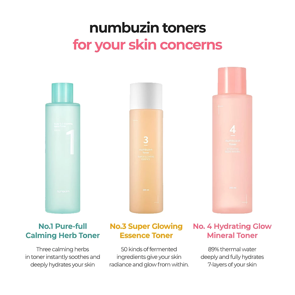 NUMBUZIN No.4 Hydrating Glow Toner mineral hidratant - Hidratare intensa si stralucire radianta, 200 ml