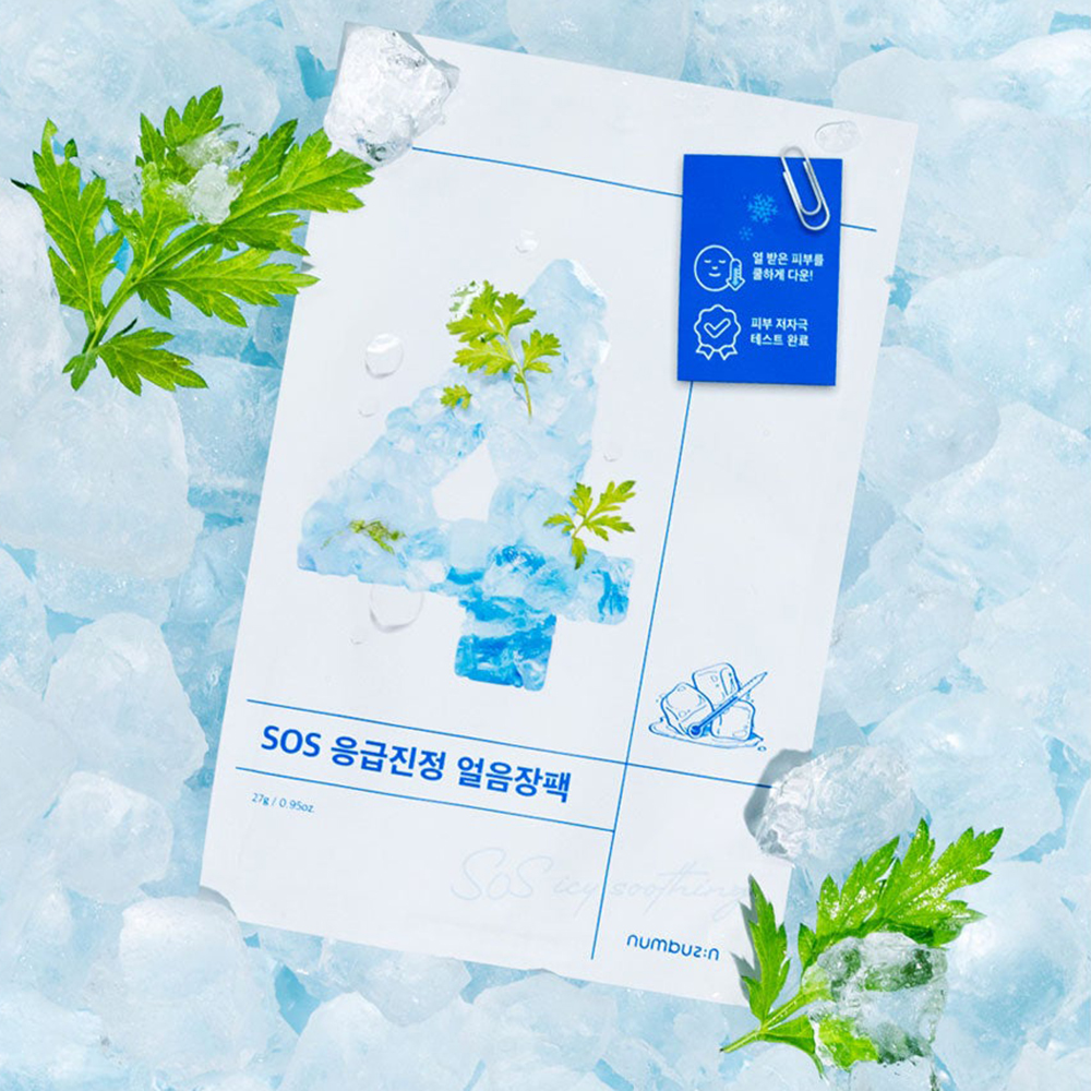 Numbuzin No.4 Icy Soothing Sheet Mask – Mască de Față Calmanta & Răcoritoare, 27 ml