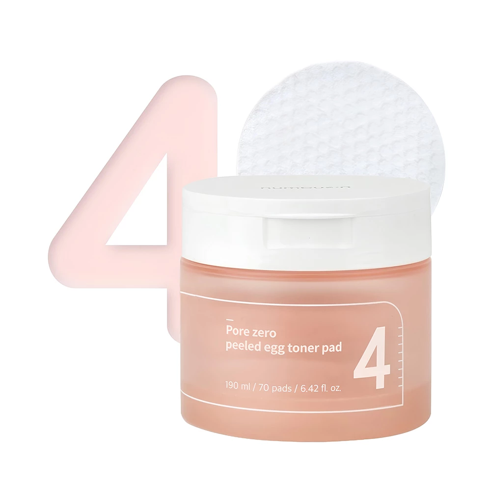NUMBUZIN No.4 Pore Zero dischete tonice exfoliante - exfoliere blanda si reducerea porilor, 70 buc