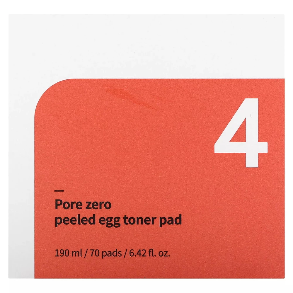 NUMBUZIN No.4 Pore Zero dischete tonice exfoliante - exfoliere blanda si reducerea porilor, 70 buc