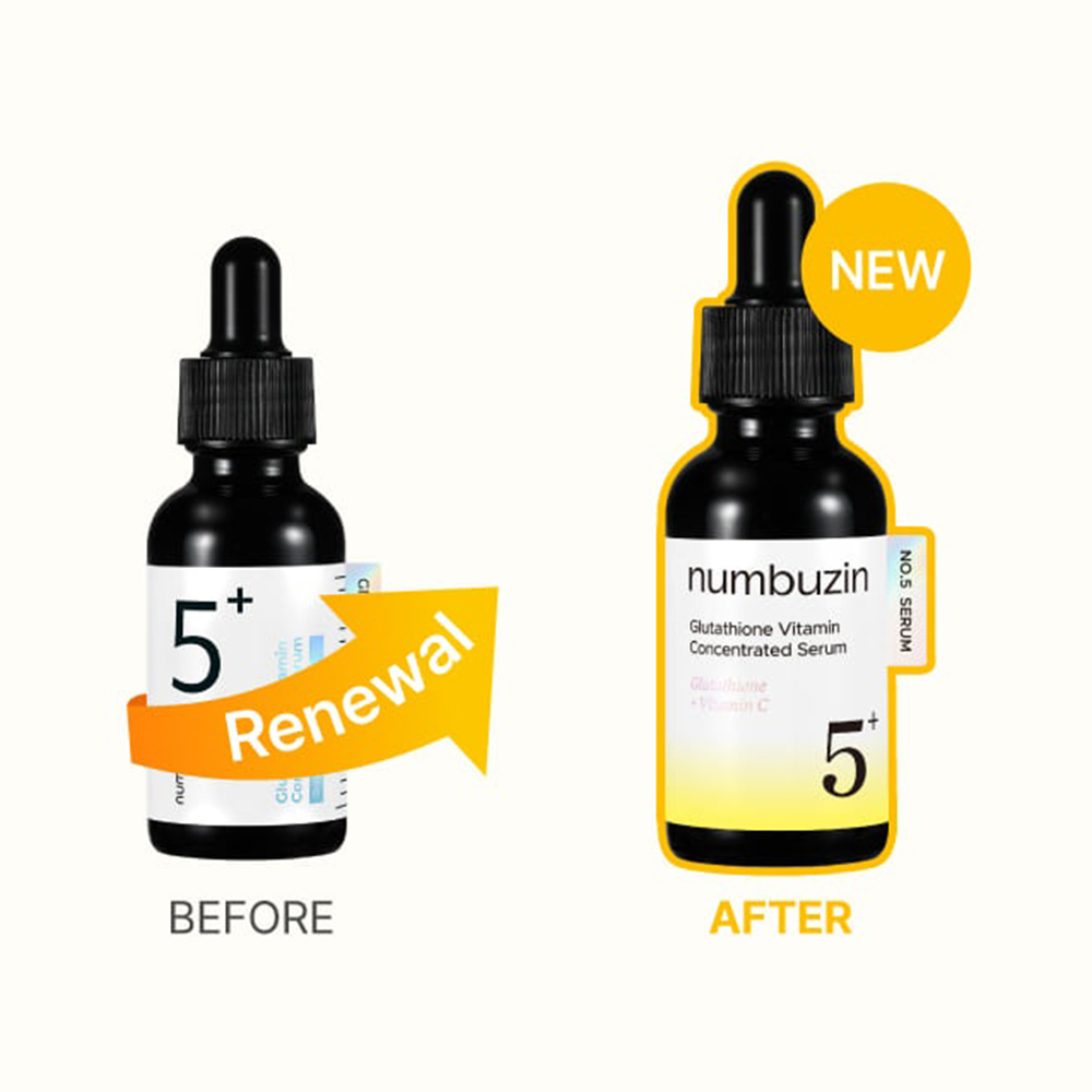 Numbuzin No.5 Ser concentrat pentru fata - Iluminator cu Vitamine pentru Stralucire si Antirid