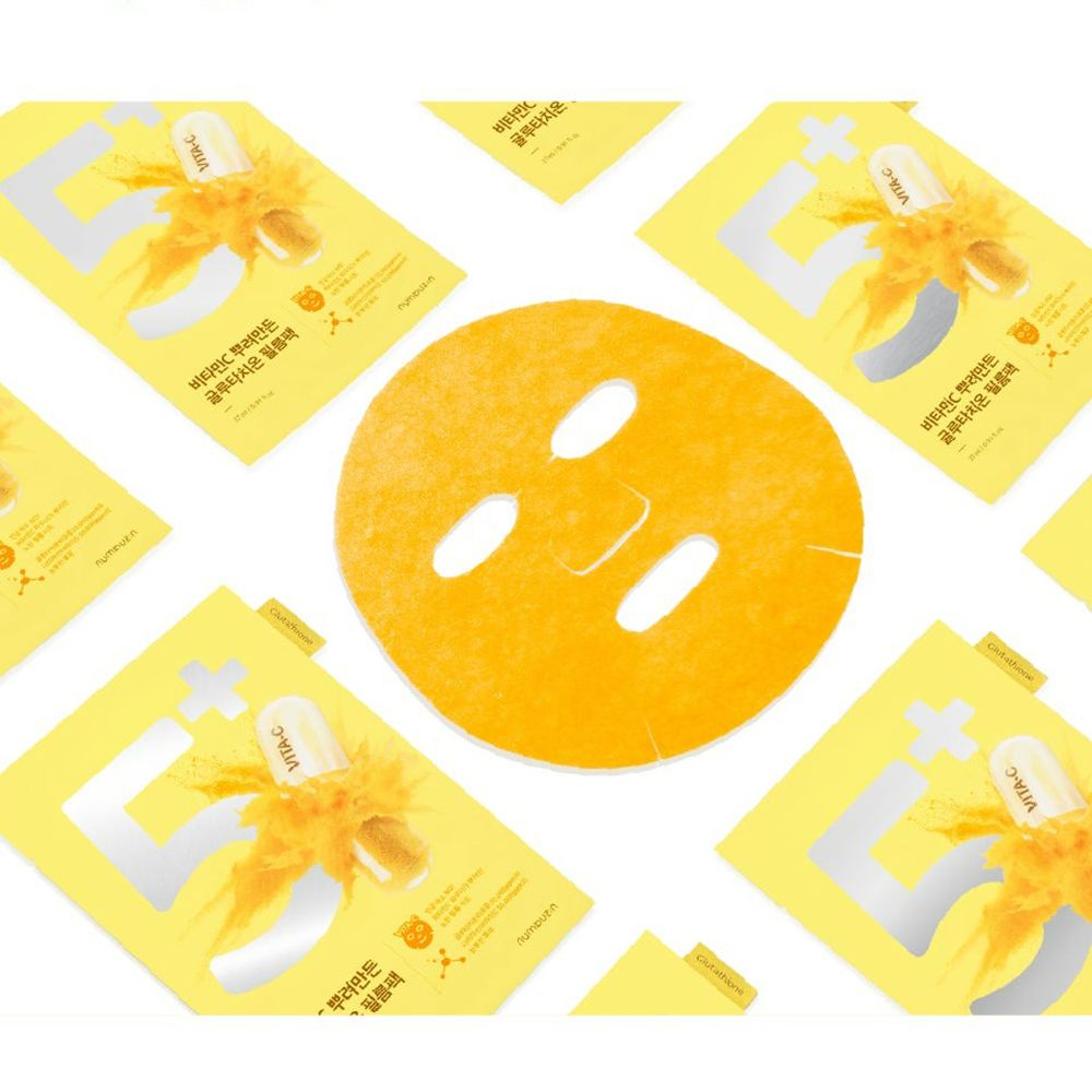 Numbuzin No.5 Vitamin Spotlight Sheet Mask – Mască de Față Hidratantă și Iluminatoare cu Vitamina C, 27 ml | Luminozitate & Uniformizare