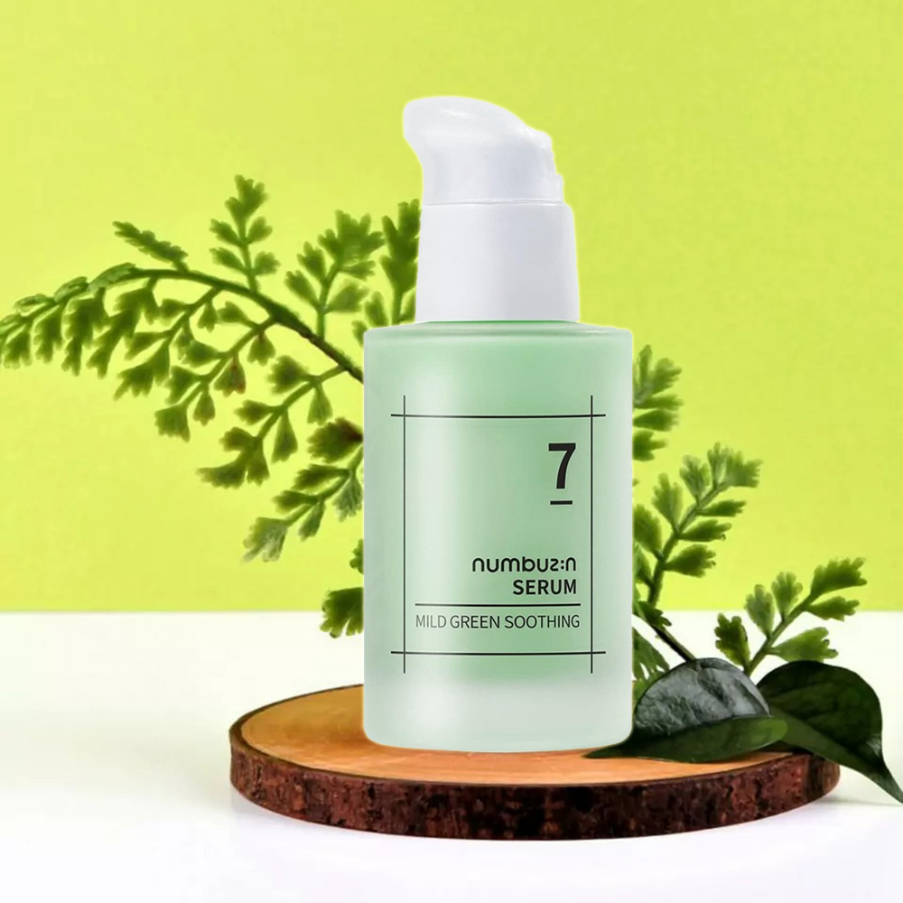 Numbuzin No.7 Mild Green Soothing Serum – Ser de Față Calmant și Hidratant cu Extracte Naturale, 50 ml