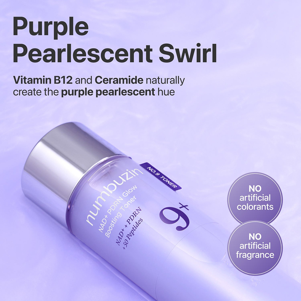 No.9+ NAD+PDRN Glow Boosting Toner Toner de fata iluminator 150 ml