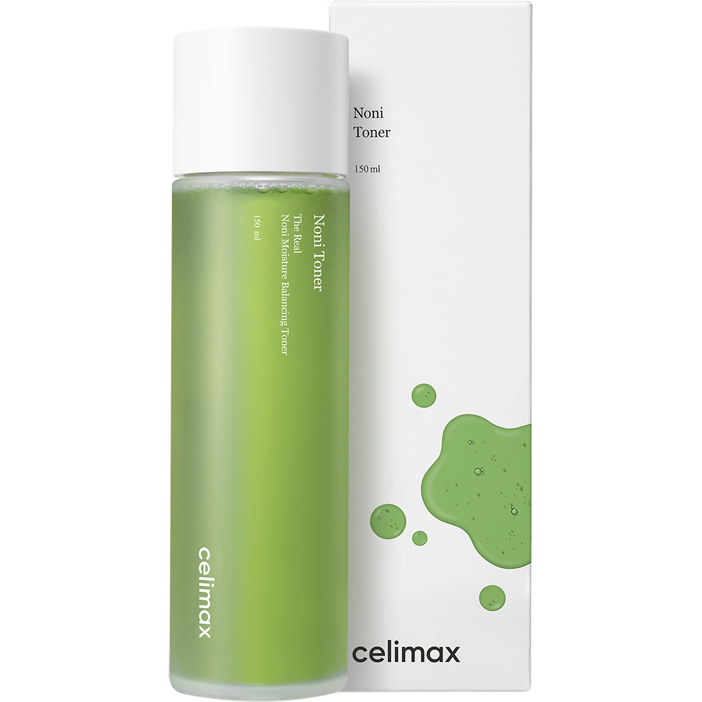 CELIMAX Noni Moisture Balancing Toner - toner de fata formulat cu extract de fruct noni si ulei din seminte de noni, care contribuie la hidratarea pielii si la metinerea echilibrului hidric al pielii - 150 ml