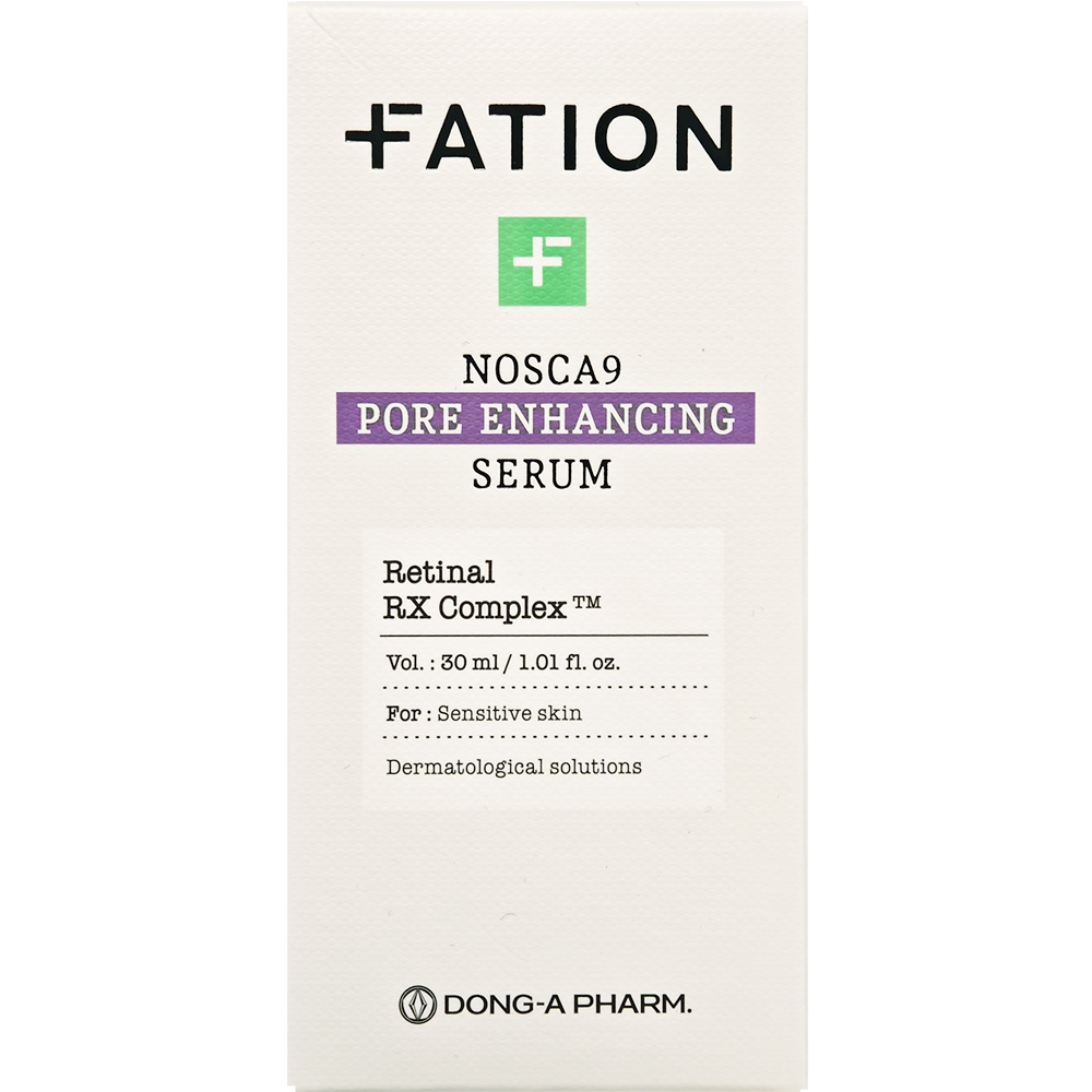 FATION Nosca9 Trouble Pore Enhancing Serum, 30 ml - Ser de fata formulat cu cafeina si acid hialuronic, care contribuie la ingrijirea tenului cu pori dilatati si la metinerea hidratarii tenului