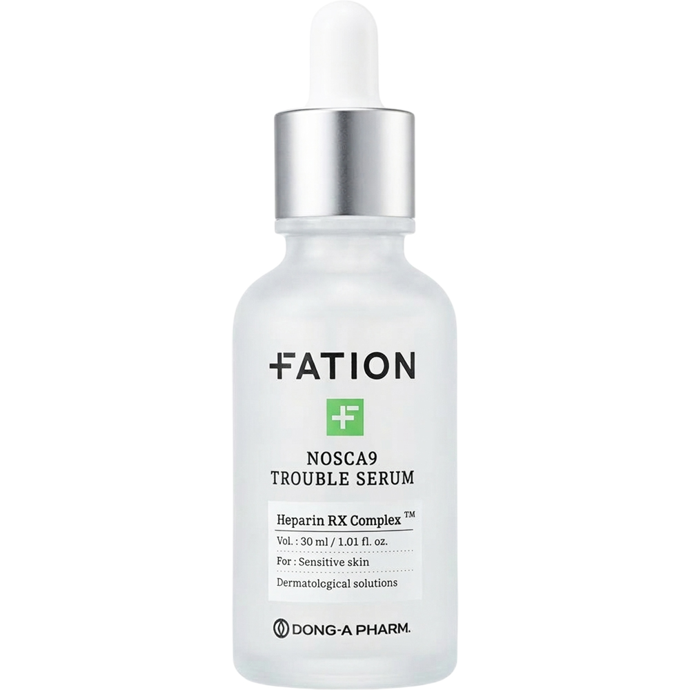 FATION Nosca9 Trouble Serum 30 ml — Ser de fata formulat cu pantenol si Centella Asiatica, care contribuie la calmarea pielii iritate si la metinerea nivelului optim de hidratare