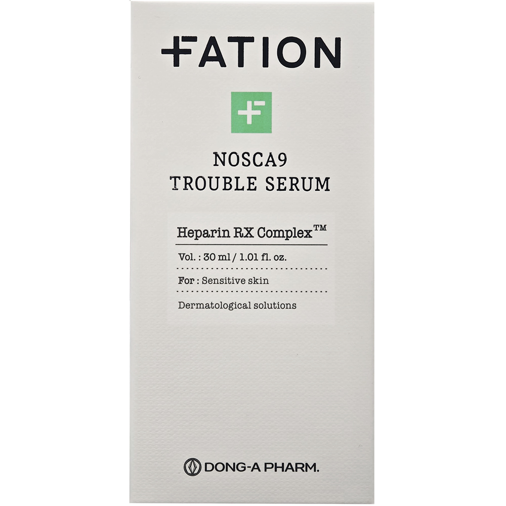 FATION Nosca9 Trouble Serum 30 ml — Ser de fata formulat cu pantenol si Centella Asiatica, care contribuie la calmarea pielii iritate si la metinerea nivelului optim de hidratare