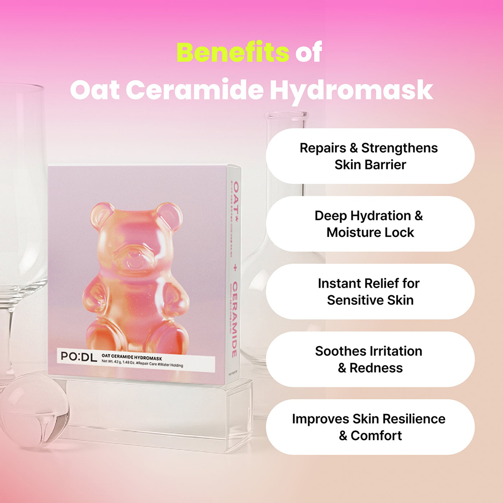 PODL Oat Ceramide Hydromask, 42 gr - Masca de fata formulata cu ovaz si ceramide, care contribuie la calmarea pielii sensibilizate si la intarirea barierei cutanate si la metinerea hidratarii de lunga durata