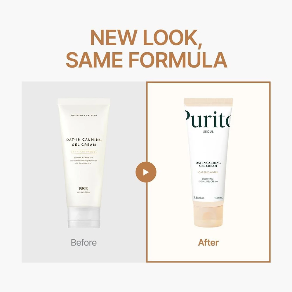 PURITO Oat-In crema-gel calmanta pentru fata Gel de fata - hidratare intensa si calmare ten sensibil, 100 ml