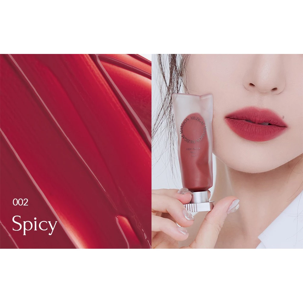 MUZIGAE MANSION Objet Water Ruj lichid mat 002 Spicy - Hidratare intensa si efect blurat, 6 ml