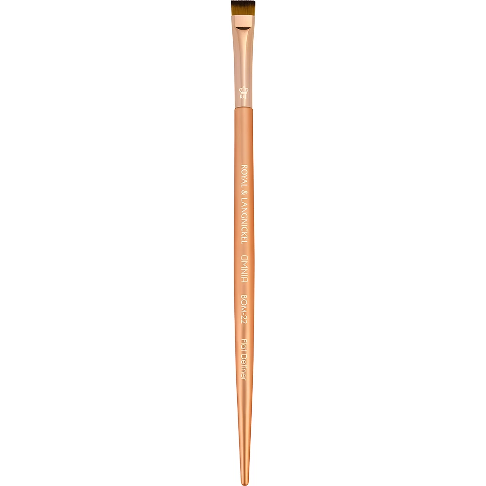 ROYAL AND LANGNICKEL Omnia Rose Gold Pensula Flat Definer pentru linii fine Precizie 101 - Aplicare eyeliner si concealer cu definire profesionala, 10 g