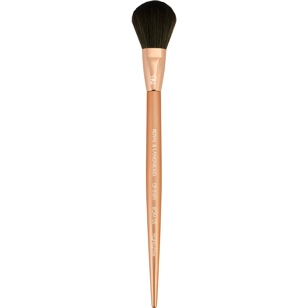 ROYAL AND LANGNICKEL Omnia Rose Gold Pensula pentru aplicarea iluminatorului Rose Glow - Pensula machiaj pentru stralucire si definire precisa, 1 buc