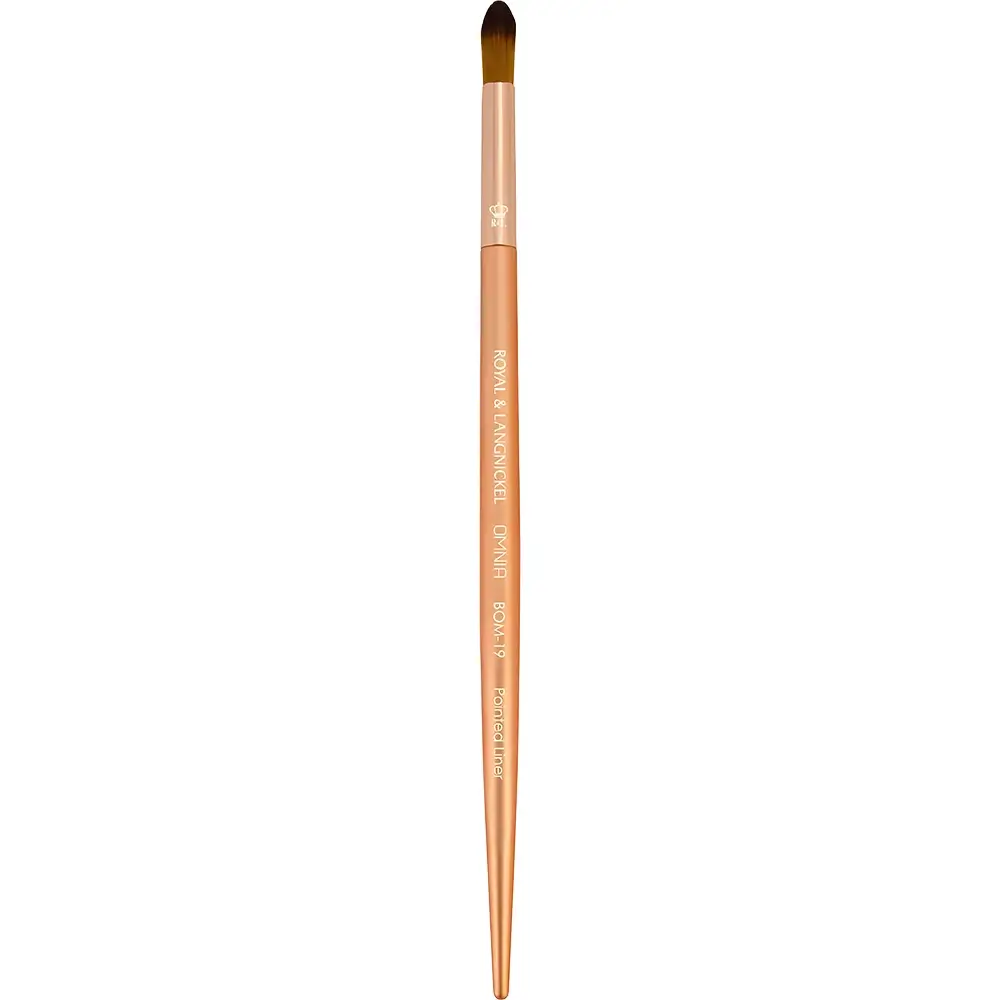 ROYAL AND LANGNICKEL Omnia Rose Gold Pensula Pointed Liner pentru eyeliner RG123 - Precizie maxima si aplicare usoara pentru linii perfecte, filamente vegane Omnilux, 1 buc