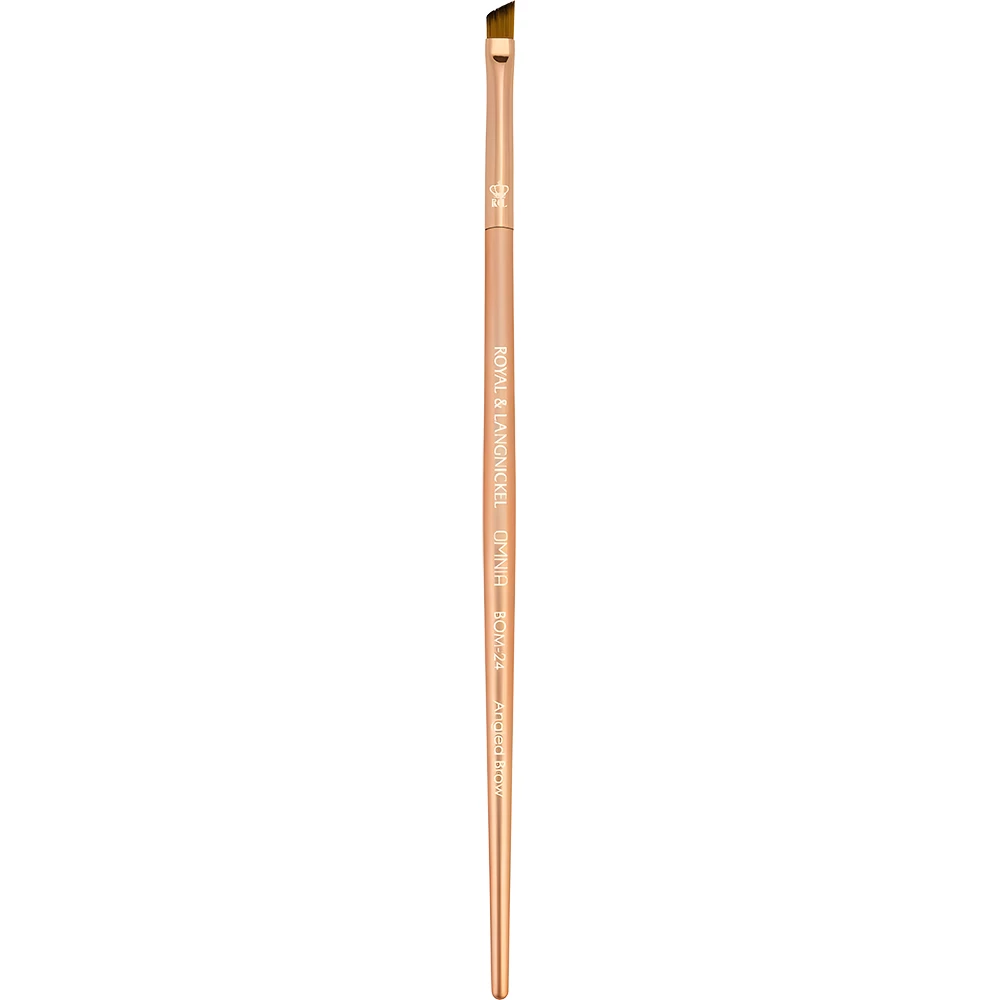 ROYAL AND LANGNICKEL Omnia Rose Gold Pensula Unghiulara pentru Sprancene Angled Brow - Precizie Profesionala si Definire Perfecta, 1 buc