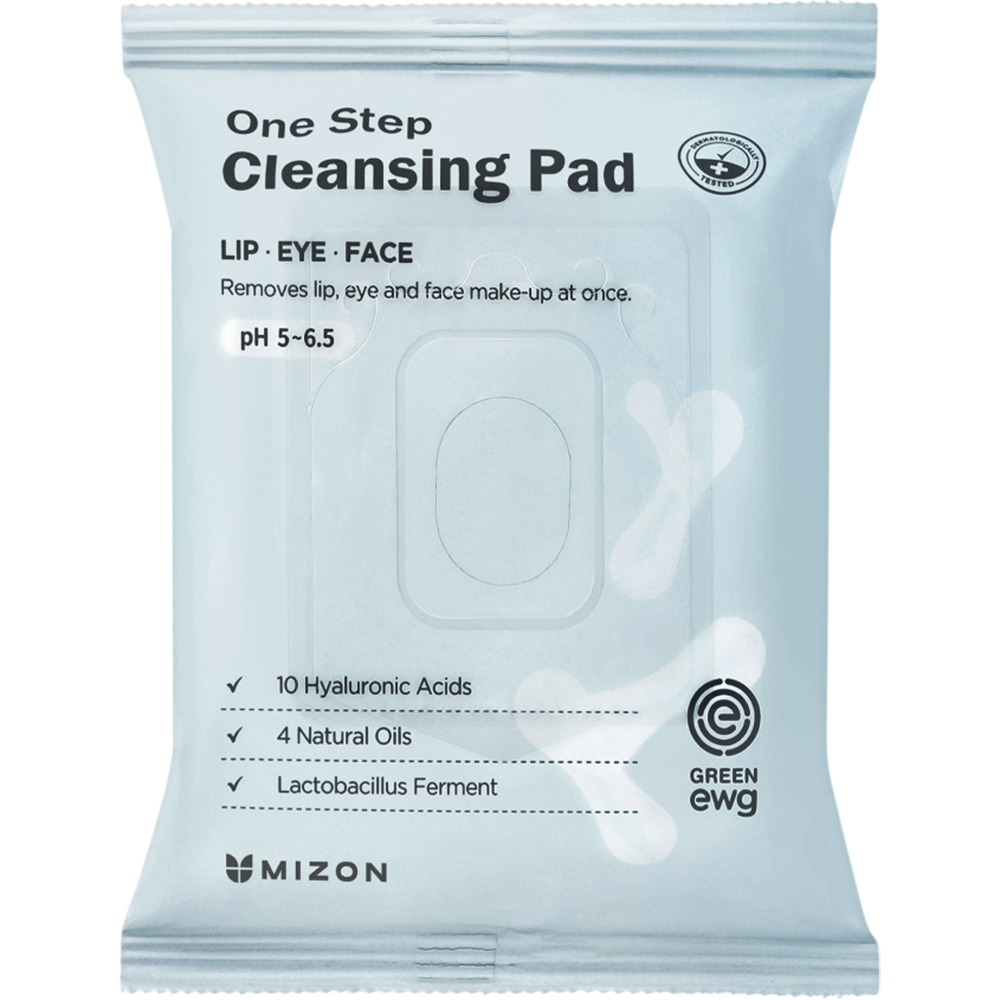 Mizon One Step Cleansing Pad - Dischete demachiante cu probiotice și acid hialuronic, 30 buc​