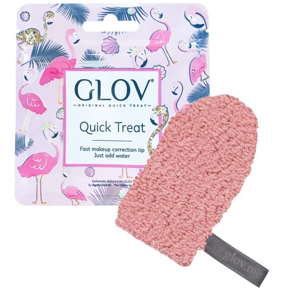 GLOV Quick Treat Manusa pentru demachiere Piersica - Curatare rapida si delicata a machiajului, 8 cm