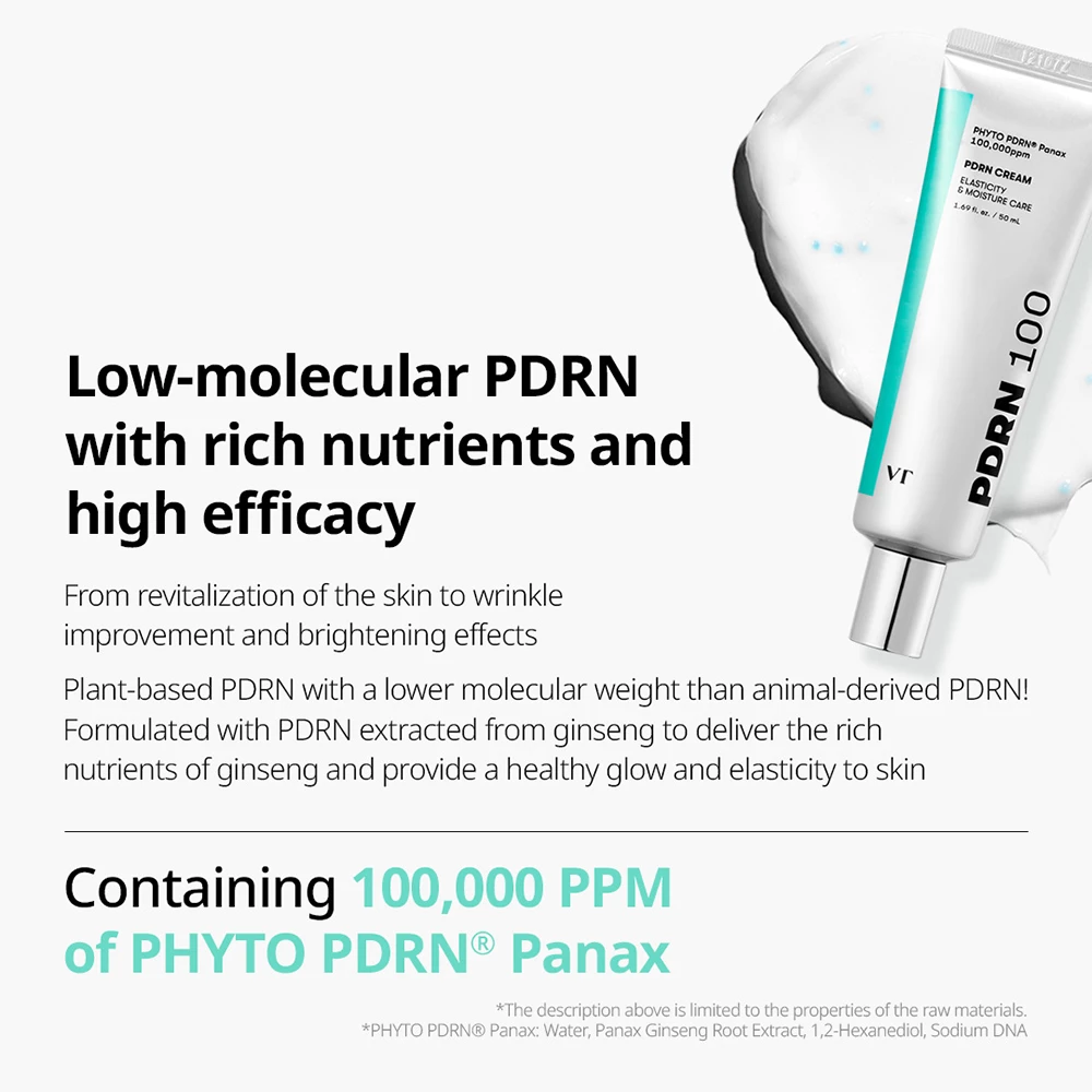 VT Cosmetics PDRN Cream 100 – Cremă de față reparatoare cu PDRN vegetal 50 ml