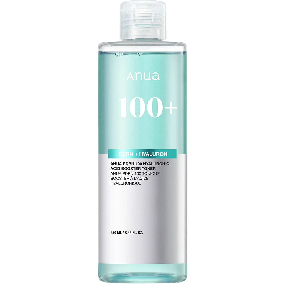ANUA PDRN 100 Hyaluronic Acid Booster Toner 250 ml - Toner de fata formulat cu PDRN si acid hialuronic, care contribuie la hidratarea pielii si la mentinerea luminozitatii tenului