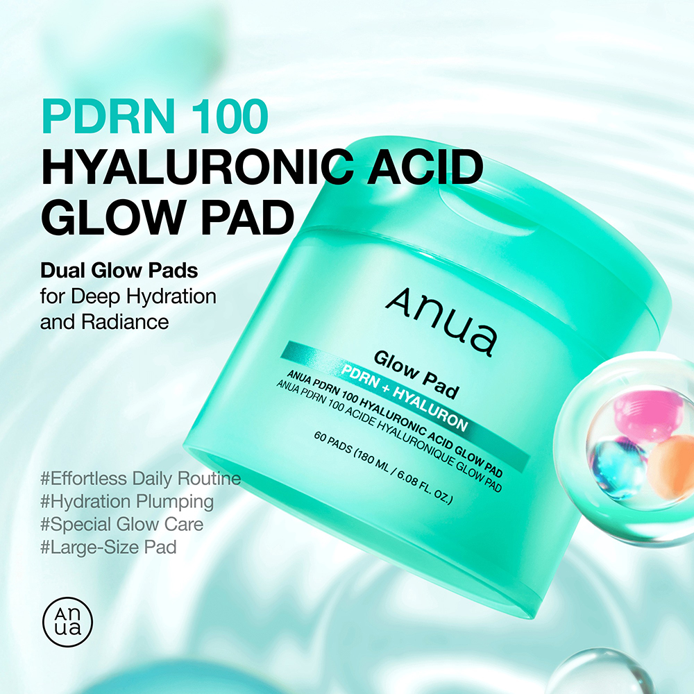 PDRN 100Hyaluronic Acid Glow Pad Toner de fata dischete 60 buc