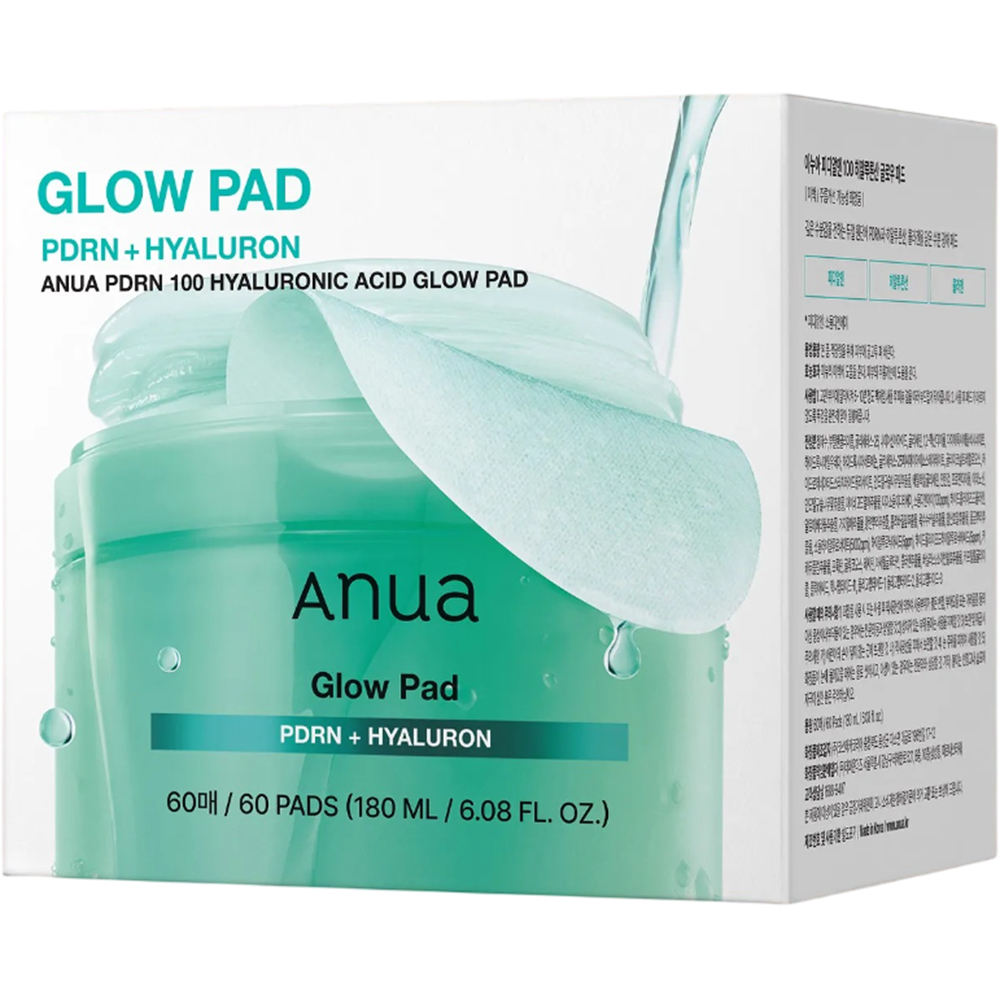 PDRN 100Hyaluronic Acid Glow Pad Toner de fata dischete 60 buc