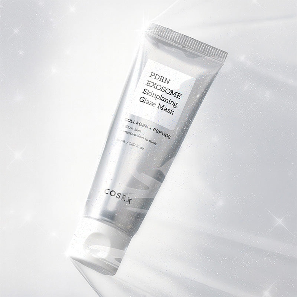 COSRX PDRN Exosome Skinplaning Glaze Mask, 50 ml - masca de fata formulata cu PDRN si niacinamida, care contribuie la hidratarea pielii si la mentinerea confortului cutanat