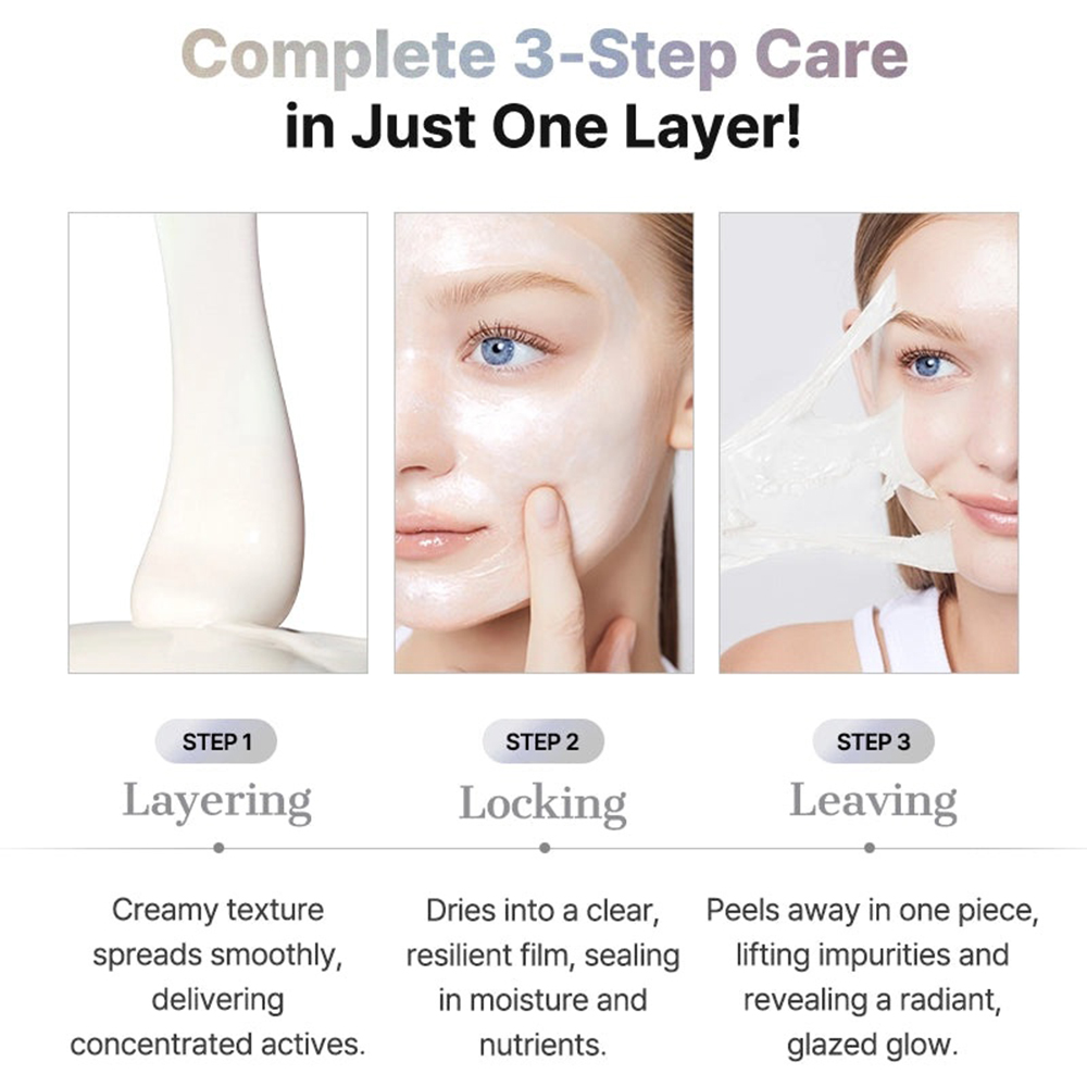 COSRX PDRN Exosome Skinplaning Glaze Mask, 50 ml - masca de fata formulata cu PDRN si niacinamida, care contribuie la hidratarea pielii si la mentinerea confortului cutanat