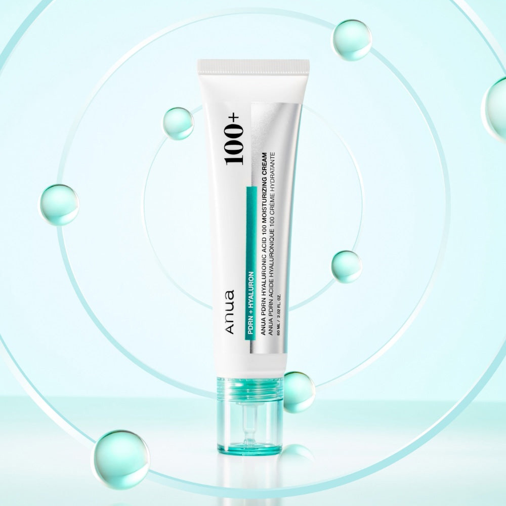 ANUA PDRN Hyaluronic Acid 100 Moisturizing, 60 ml - Crema de fata formulata cu PDRN si acid hialuronic, care contribuie la hidratarea pielii si la mentinerea confortului cutanat