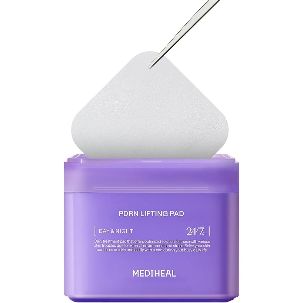 MEDIHEAL PDRN Lifting Pad, 100 buc - toner de fata formulat cu Rose PDRN, care contribuie la imbunatatirea aspectului porilor si la mentinerea hidratarii pielii