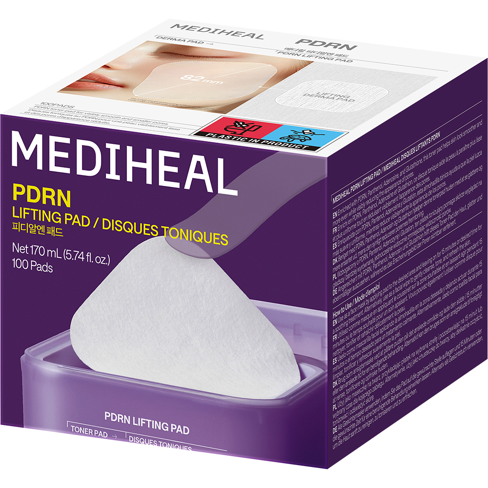 MEDIHEAL PDRN Lifting Pad, 170 ml - Dischete tonifiante formulate cu PDRN, niacinamida si adenozina, care contribuie la mentinerea elasticitatii si a aspectului neted al pielii
