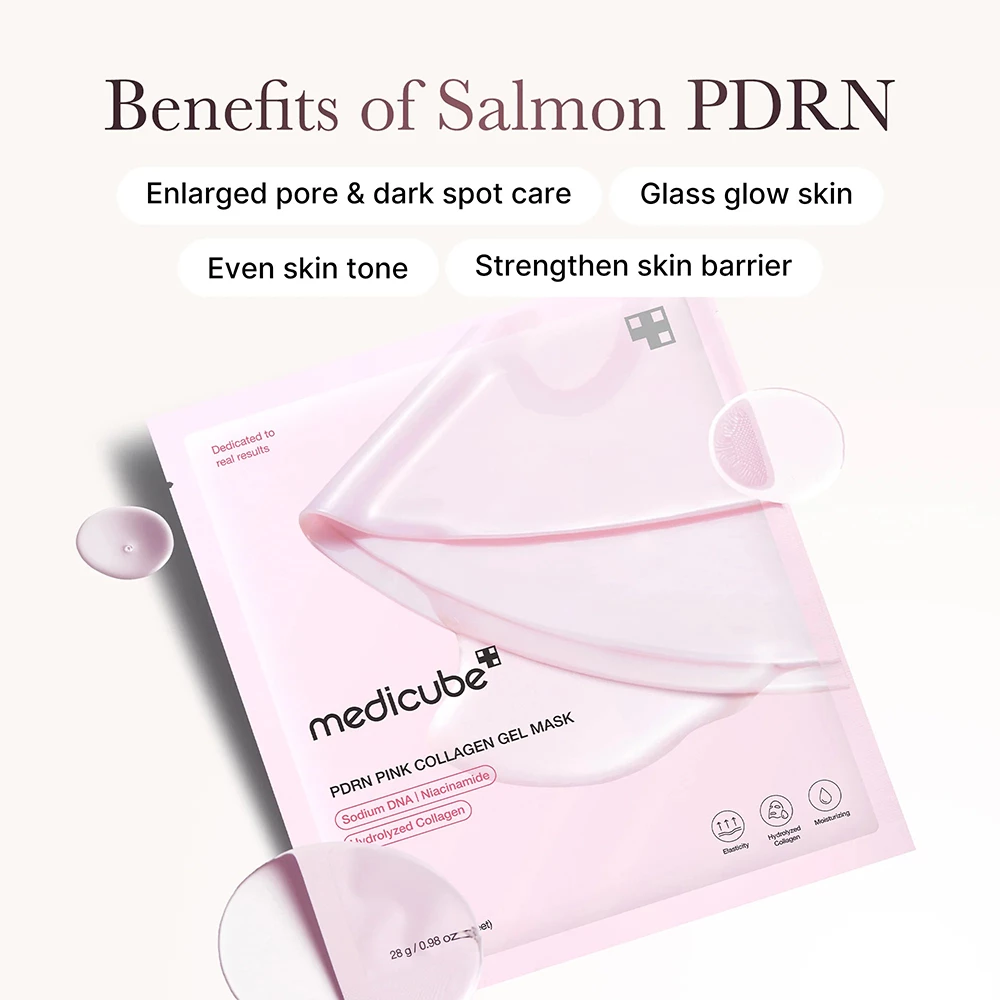 Medicube PDRN Pink Masca Hidrogel Roz - Fermitate si Hidratare Intensiva, 28 gr