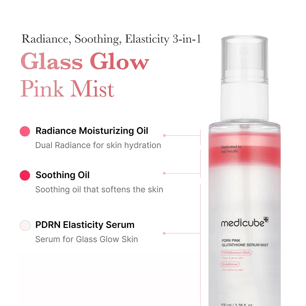 MEDICUBE PDRN Pink Ser facial spray Glutathione - Hidratare intensa si stralucire naturala, 100 ml