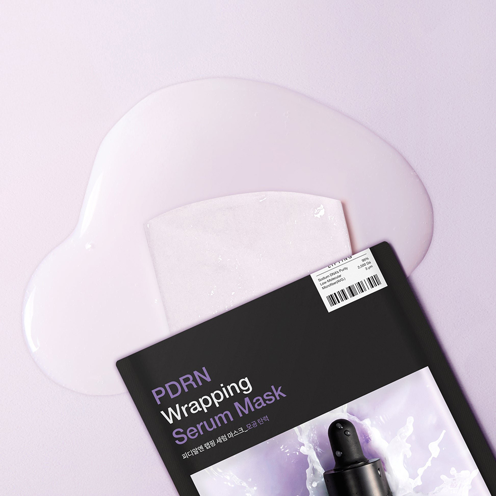 MEDIHEAL PDRN Wrapping Serum Mask Lifting, 25 ml - Masca de fata formulata cu PDRN si pantenol, care contribuie la fermitate, lifting si ingrijirea porilor vizibili