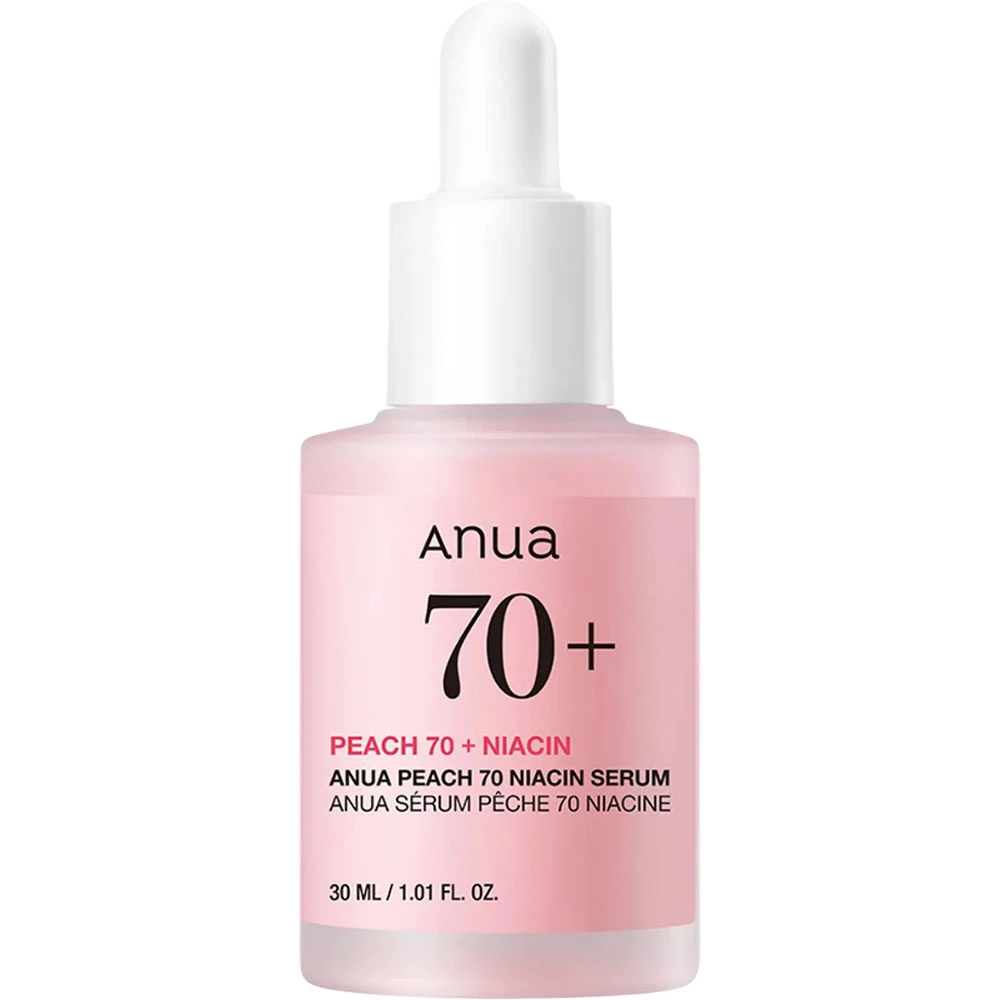 Anua Peach Glow Ser pentru fata 70% Niacin - Hidratare intensa si luminozitate naturala, 30 ml