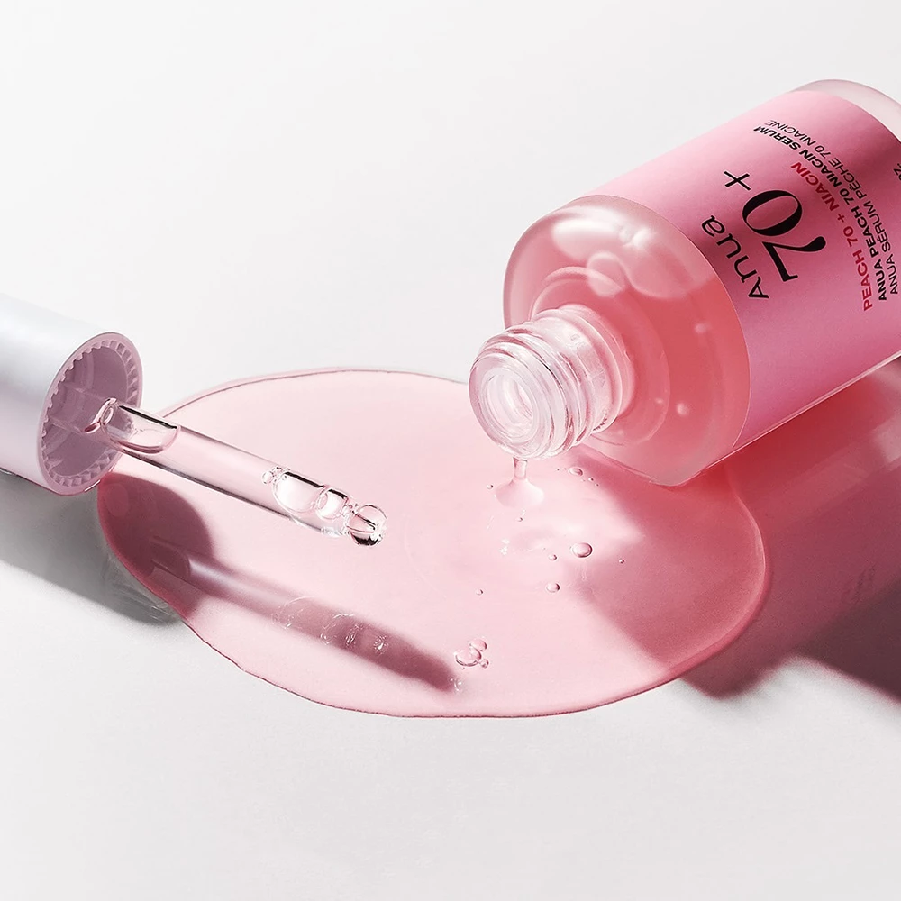 Anua Peach Glow Ser pentru fata 70% Niacin - Hidratare intensa si luminozitate naturala, 30 ml