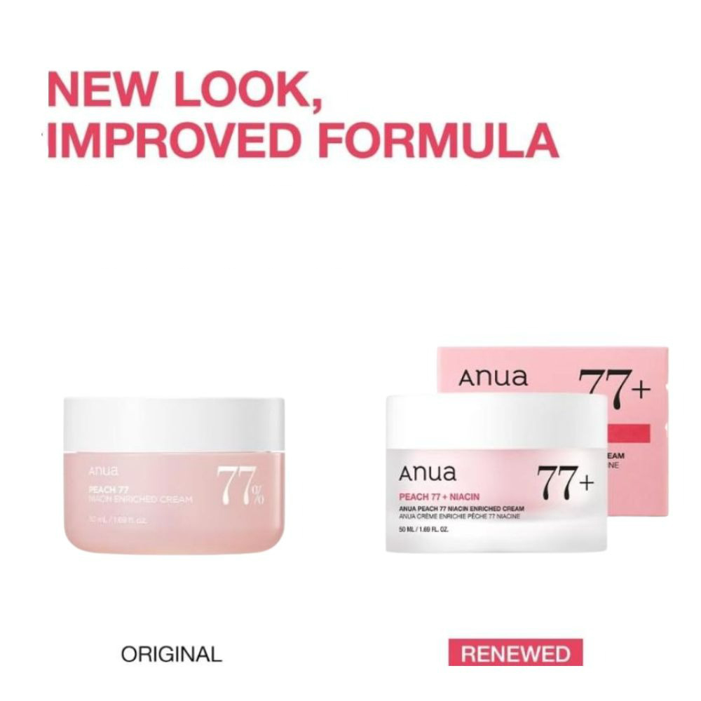 ANUA Peach 77 Crema de fata pentru fermitate si hidratare - cu niacinamida si ceramide, 50 ml