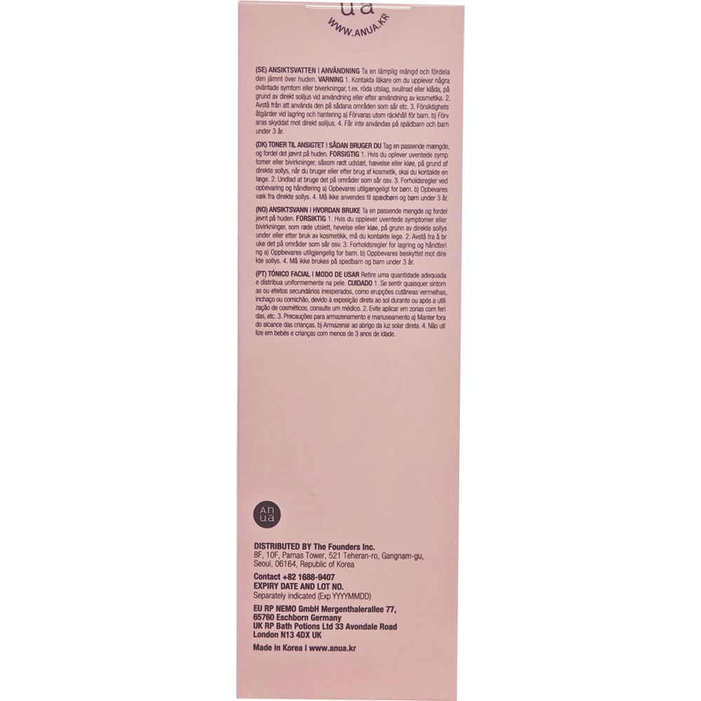 ANUA Peach 77 Niacin Essence Toner, 250 ml - Toner de fata formulat cu apa de piersici, niacinamida si acid hialuronic, care contribuie la uniformizarea nuantei pielii si la metinerea hidratarii