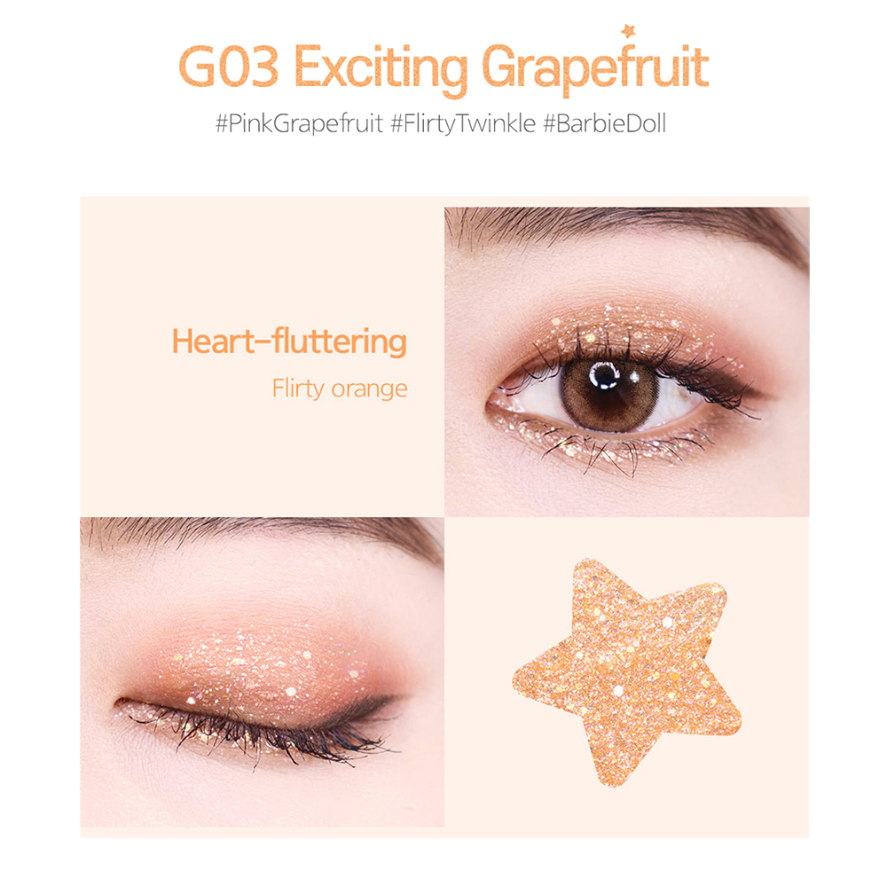 Pearlvely I Glitter Fard de pleoape G03 Exciting Grapefruit